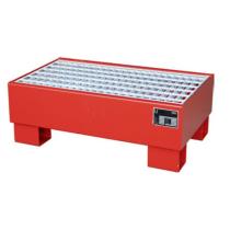 Vaňa záchytná 800x500x290 mm na 2 sudy 60 l oceľová lakovaná RAL 3000