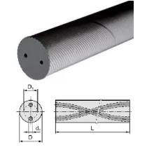 Tyč tvrdokovová kruhová D18,3 x 330 HB30F nebrúsená 2x30° špirálový kanálik