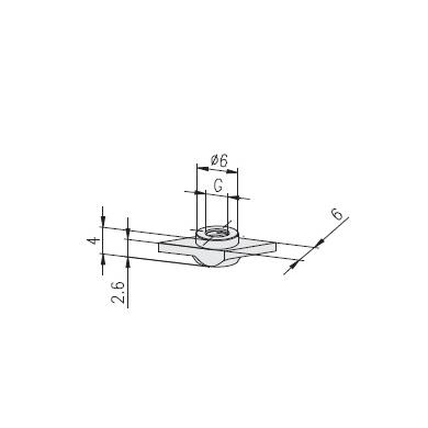 Matica drážková M5, pre drážku H MayTec Matica drážková M5, pre drážku H MayTec