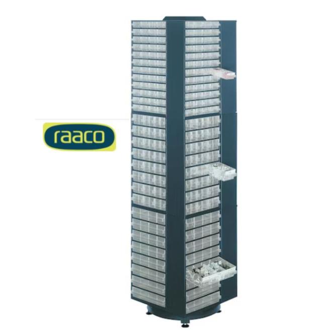 Stojan otočný oceľový zásuvky 12ks plne vybavený D680x1760 mm RAACO