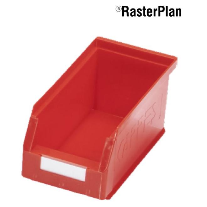 Prepravka regálová 290x140x130 mm priehľadná červená veľkosť 5 RASTERPLAN