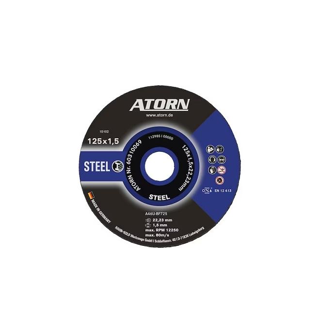 Rezný kotúč 125x1,5x22,23 mm A46U-BF725 ATORN